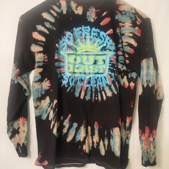 Outkast Long Sleeve Tshirt Xxl Tie‎ Die So Fresh So Clean Unisex Black - Picture 5 of 5